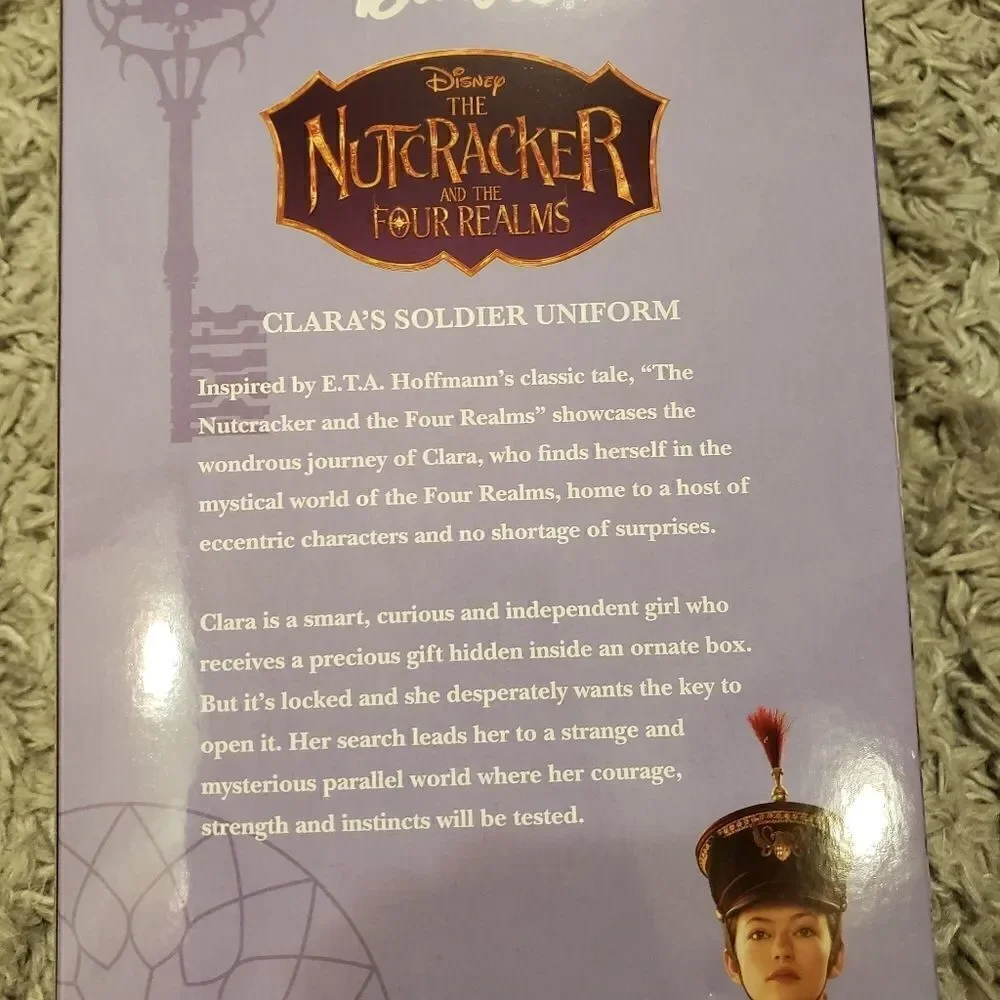 Disney Nutcracker Four Realms Nutcracker Barbie Clara in Soldier Uniform